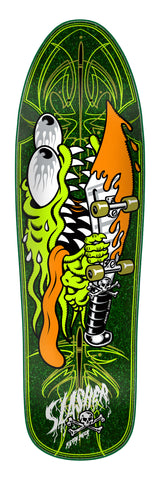 SANTA CRUZ MEEK PINSTRIPE SLASHER SKATEBOARD DECK - GREEN - FALL 2025