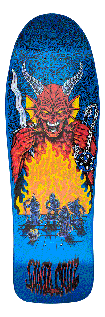 SANTA CRUZ X STRANGER THINGS TOM KNOX HELLFIRE PIT SKATEBOARD DECK SANTA CRUZ X STRANGER THINGS TOM KNOX HELLFIRE PIT SKATEBOARD DECK