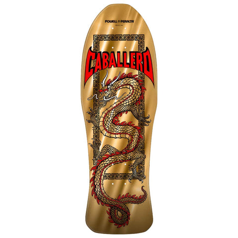 POWELL PERALTA STEVE CABALLERO CHINESE DRAGON SKATEBOARD DECK - GOLD FOIL