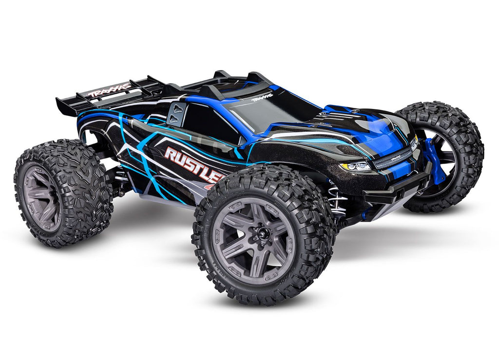 traxxasトラクサスRUSTLERvxlブラシレス2台パーツ多数アルミパーツ traxxasrustlerbl2sblue_1024x10