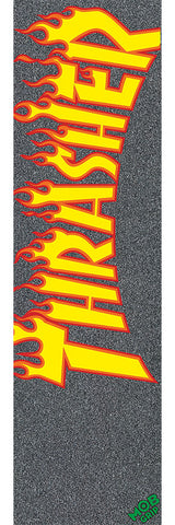 MOB X THRASHER YELLOW AND ORANGE PLAME SKATEBOARD GRIP TAPE 9" X 33"