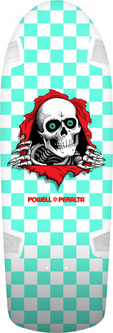 POWELL PERALTA OG RIPPER SKATEBOARD DECK - CHECKER MINT - 10" X 30"