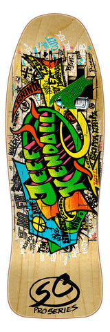 SANTA CRUZ JEFF KENDALL GRAFFITI REISSUE SKATEBOARD DECK - NATURAL