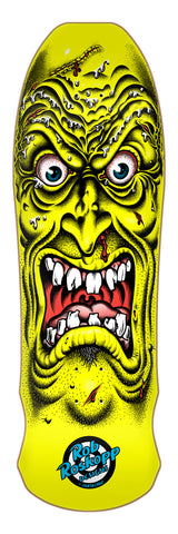 SANTA CRUZ ROB ROSKOPP FACE REISSUE SKATEBOARD DECK - YELLOW