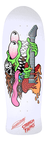 SANTA CRUZ X STRANGER THINGS MEEK SLASHER EDDIE REVEAL SKATEBOARD DECK