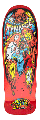 SANTA CRUZ X STRANGER THINGS GRABKE MAX MELTING CLOCK SKATEBOARD DECK