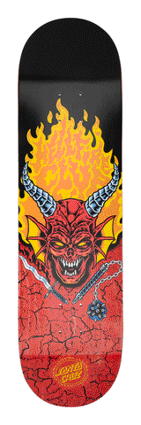 SANTA CRUZ X STRANGER THINGS HELLFIRE CLUB SKATEBOARD DECK - 8.25"