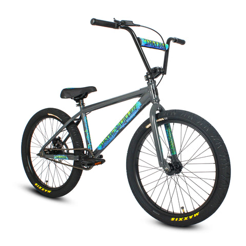 THRONE GOON 24" COMPLETE BMX BICYCLE - FAT CAP - GREY