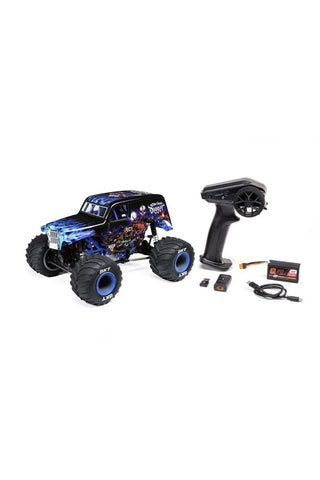 LOSI 1/18 MINI LMT SON UVA GRAVE DIGGER 2S 4X4 RTR BRUSHED MONSTER RC TRUCK - LOS01026T2