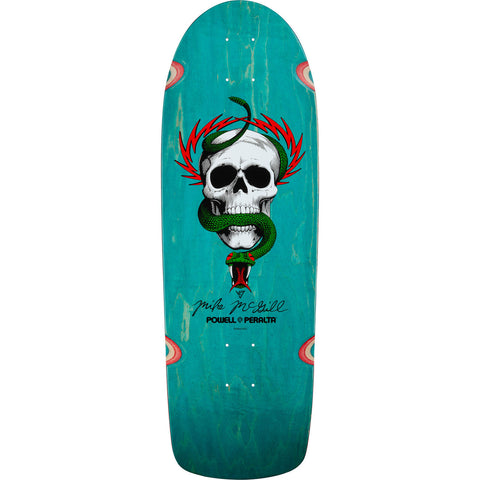 Powell Peralta McGill Skull & Snake Skateboard Deck - TEAL STAIN - 10 x 30.125