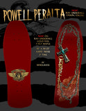 POWELL PERALTA RAY UNDERHILL CHAIN /CROSS RED/GOLD FOIL SKATEBOARD DECK