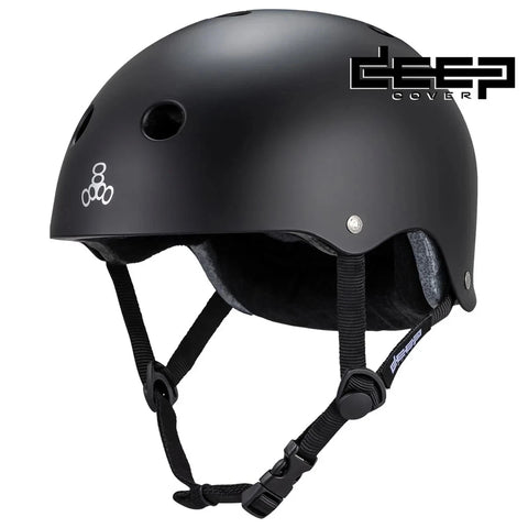TRIPLE 8 DEEP COVER CERTIFIED HIDDEN HINGE HELMET - SKATE HELMET
