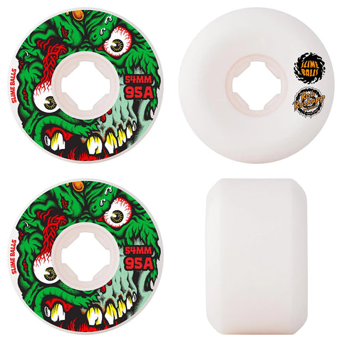 SLIMEBALLS SKATEBOARD WHEELS 54MM ROSKOPP FACE TWO REISSUE HARDLINE 95A