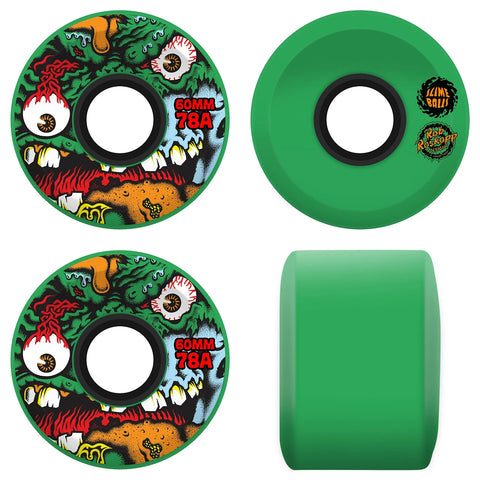 SLIMEBALLS SKATEBOARD WHEELS 60mm ROSKOPP FACE TWO REISSUE OG - 78A