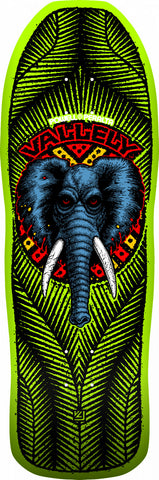 POWELL PERALTA VALLELY ELEPHANT SKATEBOARD DECK LIME - 9.85" x 30"